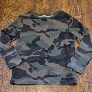 Wonder Nation Green Camo Long Sleeve Tee Sz Small 6/7